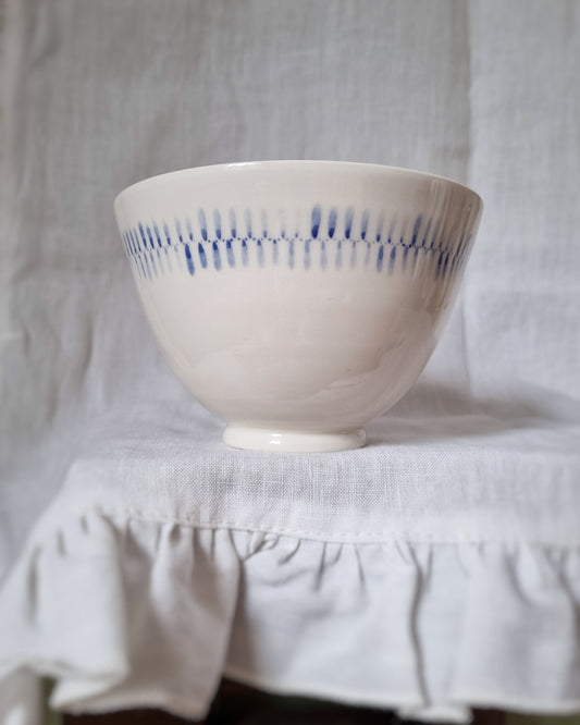 Bol porcelaine motifs bleus