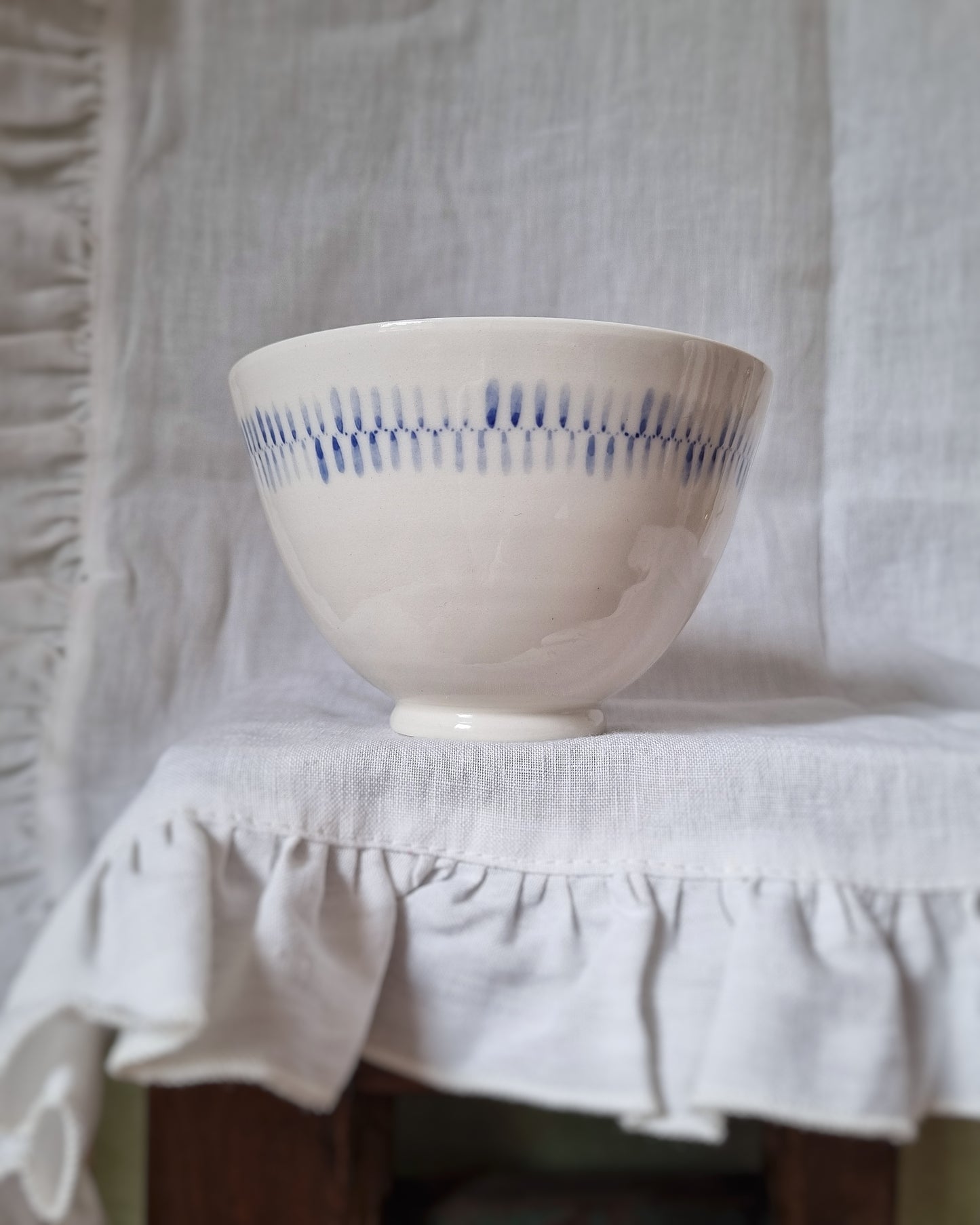 Bol porcelaine motifs bleus