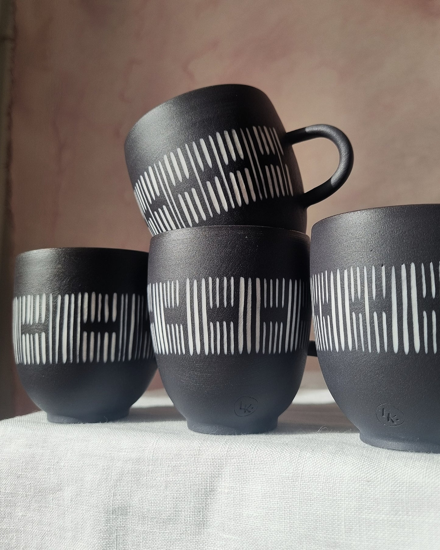 Tasse espresso 100ml porcelaine noire sans sous-tasse — B