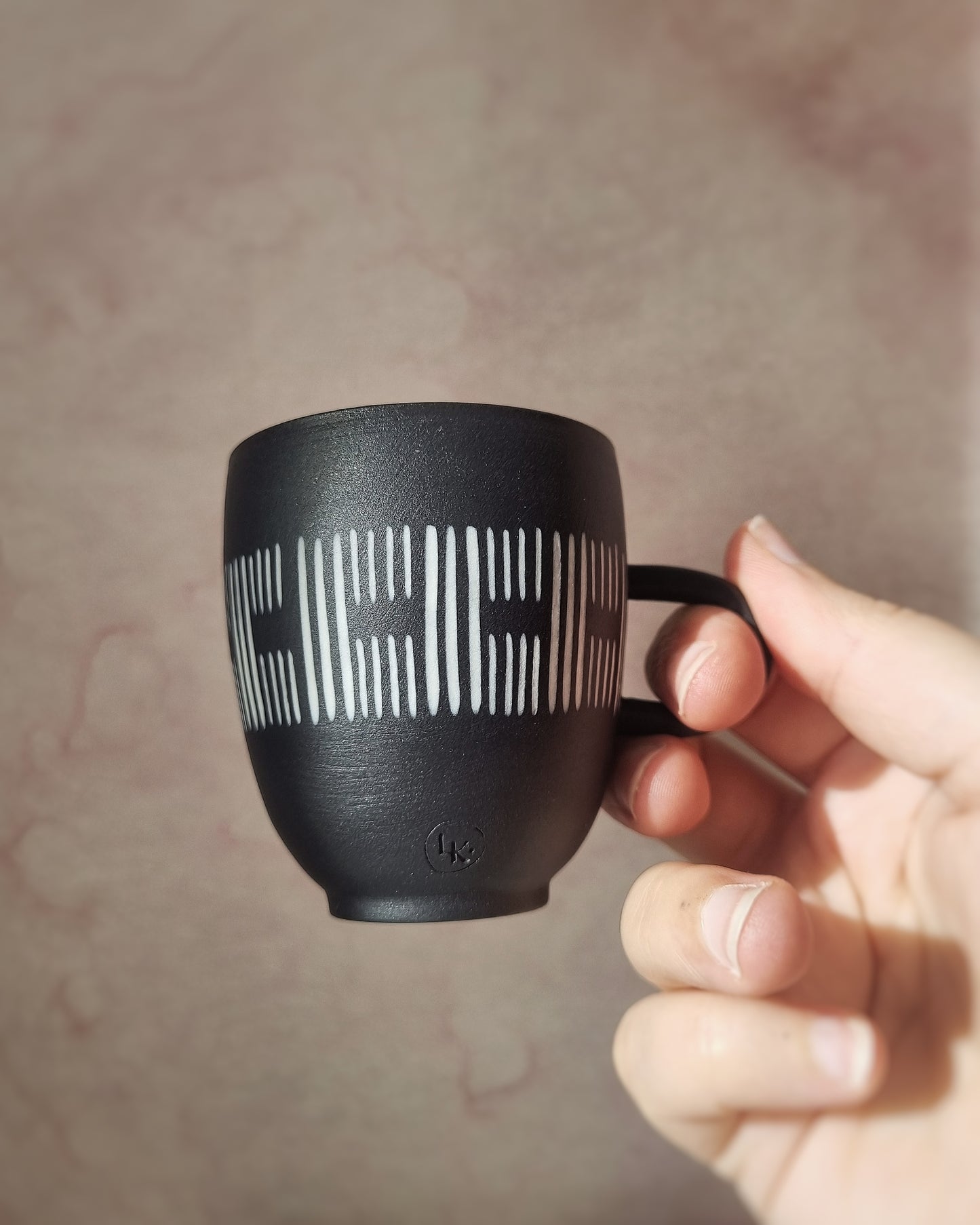 Tasse espresso 100ml porcelaine noire sans sous-tasse — A