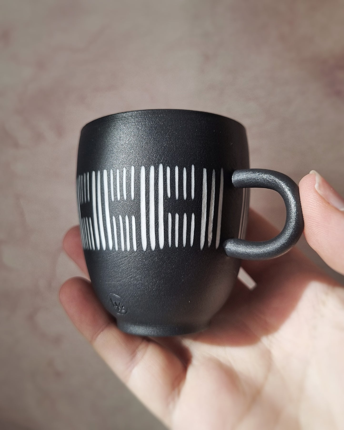Tasse espresso 100ml porcelaine noire sans sous-tasse — A