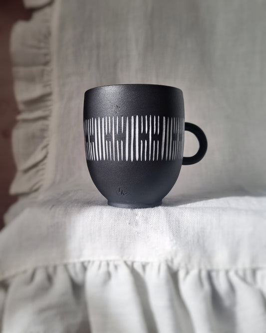 Tasse espresso 100ml porcelaine noire sans sous-tasse — C