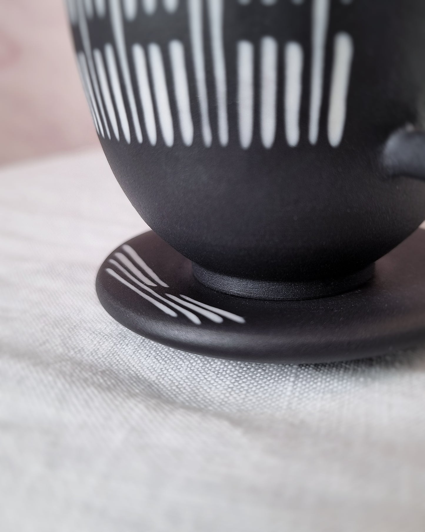 Tasse espresso 100ml en porcelaine noire, avec sous-tasse — B
